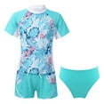 thumbnail image 1 of Sxiwei Girls Rash Guard Swimsuit Bathing Suit 3 Piece Tankini Shirt UPF 50+ Swimwear Swimming Bottom Light Green 8, 1 of 6