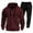 L03-Wine, variant on CCRFTGI Mens Sweatsuit 2 Piece Outfit Big and Tall Jogging Gym Zip Up Tracksuit Sets Fall Winter Fashion 2 Piece Set for Men with Pockets Khaki 2XL