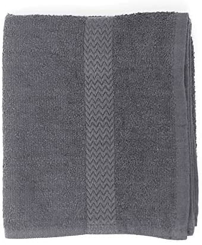 EOM Towels Bleach Safe 100% Cotton Ringspun Vat Dyed Hand Towels Size 16" X 28" 12 Pack Great for Salon, Gym and Home use. (Silver)