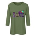 thumbnail image 4 of Mittory 3/4 Length Sleeve Womens Tops Casual Round Neck Cute Tops Fashion Loose Fit T-Shirts Ladies Tops and Blouses, 4 of 4