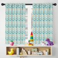 thumbnail image 5 of Blackout Kids Curtains,Blue Pioneer Flower Pattern Childrens Insulated Curtains Set Of 2,Bedroom Essentials,Toddler Room Decor 42x54in(106x137cm), 5 of 5