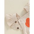 thumbnail image 6 of Musuos Baby Girls Thanksgiving Romper 0-18Months Flying Sleeve Cute Turkey Embroidery Bodysuit, 6 of 9
