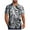 Gray, variant on Hawaiian Shirts for Men Casual Short Sleeve Button Down Tops Summer Beach Holiday Party Tropical Print Shirt Blue-A XXL
