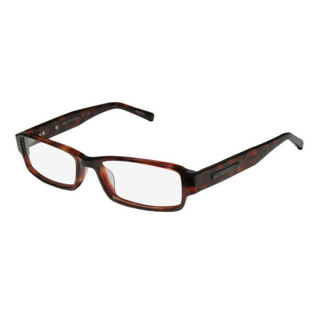 New Trussardi 12733 Mens/Womens Designer Full-Rim Havana Classic Shape Light Style Hot Frame Demo Lenses 54-17-140 Flexible Hinges Eyeglasses/Eyeglass Frame