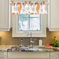 thumbnail image 2 of Yayeee Kitchen Valance Rod Pocket 54" x 18" Living Room Window Curtain, Orange Seahorse, 2 of 6