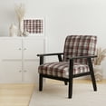 thumbnail image 2 of Designart "Paisley Plaid With Rustic Charm" Red Plaid Upholstered Accent Chair - Vintage Arm Chair For Living Room, 2 of 5