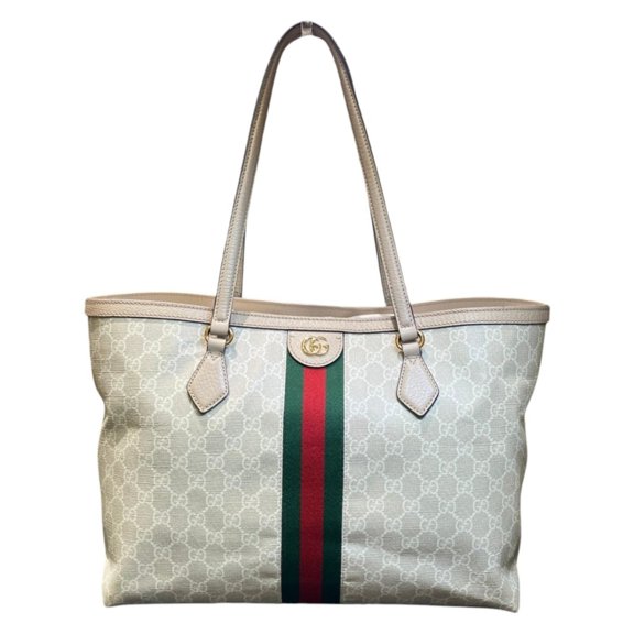 Pre-Owned Gucci Ophidia Tote Bag, GG Supreme Canvas x Leather, 631685