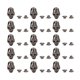 thumbnail image 2 of Ghost Head Rivet, Punk Style DIY Craft Skull Rivets 150 Sets Decoration Zinc Alloy  For Clothing ANGGREK Negro plata, 2 of 7