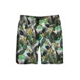 thumbnail image 2 of Sunloudy - Pantalones cortos de playa para hombre con cordón elástico en la cintura, ropa de verano de estilo informal holgada con estampado hawaiano Sunloudy moda, 2 of 10
