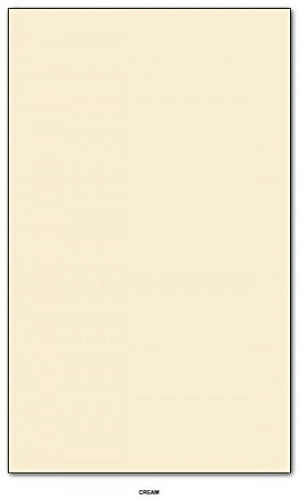Cream Pastel Color Card Stock Paper Legal Size 8.5" X 14" Pack of 50