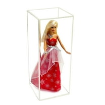 Deluxe Clear Acrylic Figurine Display Case for Doll Bobblehead Action Figure or Collectible Toy Figure (A017-CB)