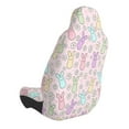 thumbnail image 2 of Wukai Colorful Bunny Full Set Car Seat Covers with Soft Padding Universal Auto Front Seats Protector and Cushion Mat, 2 of 5