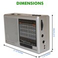 thumbnail image 3 of Portable Solar Powered and Battery Operated AM/ FM/ SW Radio, Built-in Speaker and Flashlight, Rechargeable Battery, Listening Device with Headphone Output, 3 of 7