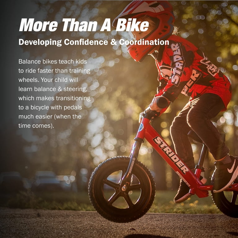 Strider 12” Sport Bike, Red - No Pedal Balance Bicycle for Kids 1