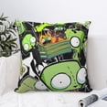 thumbnail image 6 of Invader Zim Throw Pillow Cover Decoration Pillow Case Cushion for Home Sofa Couch 24"x24", 6 of 8