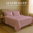 thumbnail image 5 of Sacred Thread Rayon Derived from Bamboo Sheets Twin XL Size, 18'' Deep Pocket Cooling Sheets for Hot Sleepers, 4 PC Cooling Sheets (Twin XL Size) (Lavender), 5 of 9
