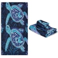 thumbnail image 7 of Coolnut Blue Patterned Sea Turtle 3-Piece Towel Set,Soft Absorbent Quick Dry Bath Towels Sets,1 Bath Towel,1 Hand Towel,1 Washcloth,for Bathing Home Hotel Gym Spa Wash cloth, 7 of 7