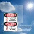 thumbnail image 6 of Flammable Liquids No Smoking Bilingual OSHA Danger Rigid Plastic Sign 14 Inch x 10 Inch - 10 Pack, 6 of 8