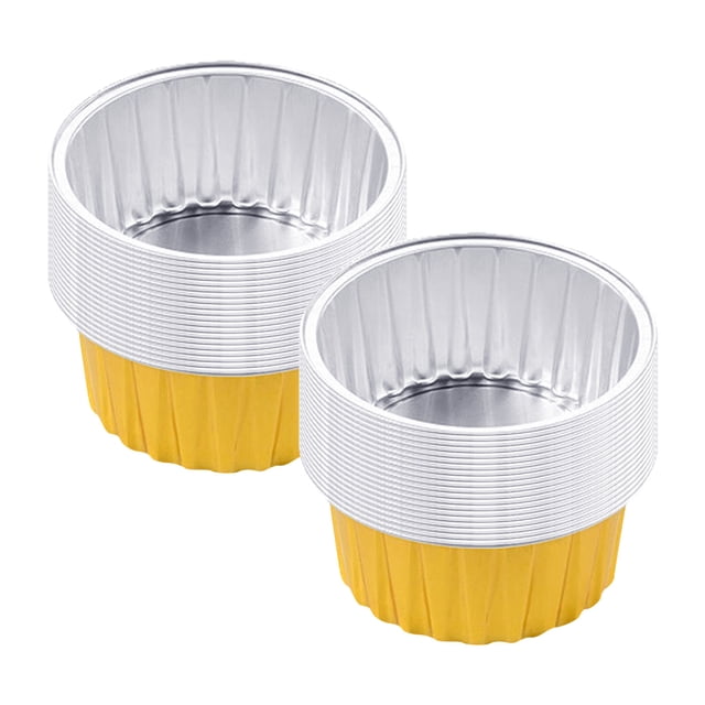 40 piezas de moldes redondos reutilizables de aluminio para freidora sin aceite