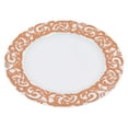 thumbnail image 5 of 50Pcs White Antique Charger Plates Set with Gold Edge, 13" Plastic Embossed Decorative Plate, Reusable Serving Dinner Plate for Wedding, Dining, Party Events (White Background with Gold Rim), 5 of 18