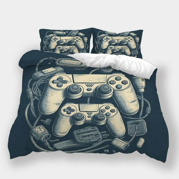 3D Gamepad Printed Comforter Cover Set Boys Men Gamer Luxury Bedspreads Bedding Cover Suit,Twin (68"x86")