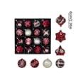 thumbnail image 3 of Christmas Ornament Gift Set, 24-Piece Painted Assorted Shape Tree Decorations, Red, for Trees, Wreaths and Garlands, 3 of 6