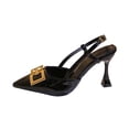 thumbnail image 3 of GERsome Womens Stiletto Heels Slingback Slip-On Closed Pointy Toe Pumps Dress Shoes for Business Wedding Party, Black Size 8.5, 3 of 10