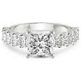 thumbnail image 3 of 5 Carat IGI Certified Princess Shape Lab Grown Diamond Engagement Ring | 14K White Gold |Danica Side Oval Diamond Eternity Diamond Ring | FG-VS1-VS2 Quality Friendly Diamonds, 3 of 4