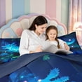 thumbnail image 4 of Manfei Cute Animal Queen Comforter Set,Aquatic Amphibian Axolotl Print Comforter Sets Queen,Navy Blue Reversible,3-Piece,1 Comforter and 2 Pillowcases, 4 of 7