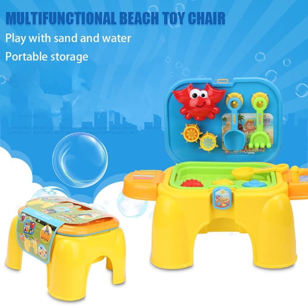 JONRRYIN Mesa de Juego de Agua y Arena, Mesa para Niños al Aire Libre con Juguetes Playa para Niños y Niñas
