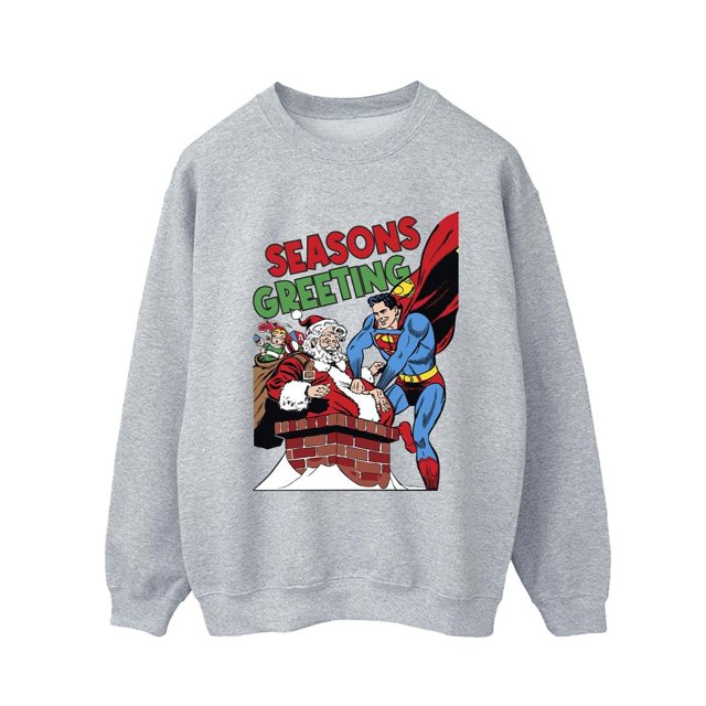DC Comics Chandail Molletonné pour Hommes Superman Santa Comic