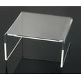 thumbnail image 2 of T'z Tagz 4x4x3.5 Inch Crystal Clear Acrylic Riser Display Stand New 2 Pack, 2 of 9