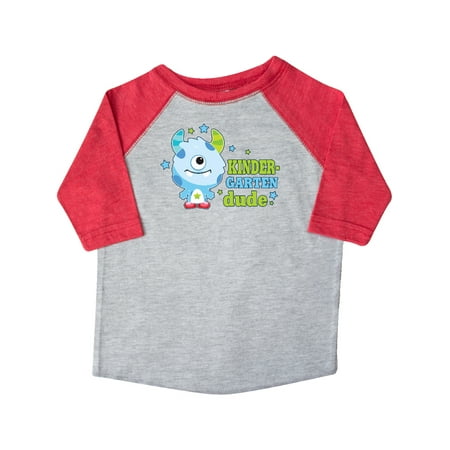 

Inktastic Kindergarten Dude with Cute Blue Monster Gift Toddler Boy Girl T-Shirt