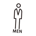 thumbnail image 3 of GUOOL Acrylic Bathroom Sign Decoration Restroom Wall Toilet Symbol Identification Sign Men, 3 of 7