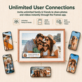 thumbnail image 4 of ELIME 15.6" WiFi Digital Picture Frame with Frameo App, Full HD Auto-Rotating Smart Photo Display, 32GB, Rose Gold, 4 of 7