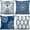 Blue, variant on Decorative Throw Pillow Covers 20x20 Set of 4, Modern Simple Square Pillow Case Cushion Cover for Sofa Couch Farmhouse Living Room (Blue, 20"x20")