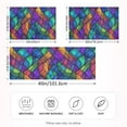 thumbnail image 2 of Yayeee Pillowcase Queen Size Set of 2 Satin Wrinkle Resistant Envelope Pillow Case, Vibrant Stained Glass Pattern, 2 of 8