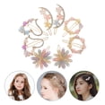 thumbnail image 5 of 8pcs Girl Flower Barrettes Women Flower Hairpins Decorative Hair Clips, 5 of 10