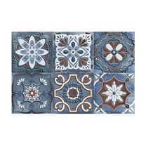 6pc Peel and Stick Ceramic Tile Sticker 3D Lattice Wall Tile Adhesive Backsplash DIY Waterproof Removable Vinyl Wallpaper for Kitchen Bathroom Countertop Furniture Decoration Upgrade