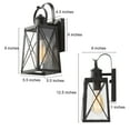 thumbnail image 4 of LNC 1-Light Black Farmhouse Outdoor Lantern Wall Sconce, 6" L x 12.75" H x 5.5" W, 4 of 16