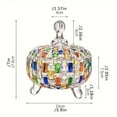 thumbnail image 3 of pvdgvd 1pc Hand-painted Colored Glass Candy Jar, Woven Pattern Lead-free Crystal Jar, for Candies Chocolate Parties Weddings, Great Gift, 3 of 9
