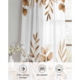 thumbnail image 6 of Brown Yellow Eucalyptus Leaves Sheer Curtains 84 Inch Length 2 Panels Set for Living Room/Bedroom, Watercolor Spring Summer Botanical Kitchen Curtains Grommet Curtains Window Treatments 42"x84"x2, 6 of 7