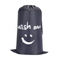 thumbnail image 4 of Durable Oxford Cloth Laundry & Storage Bag with Smiling Face Cartoon Print, Travel-Friendly Drawstring Design, Versatile for Clothes, Towels, Bedding – Ideal for Students, Hotels, Home Use (Black,, 4 of 6