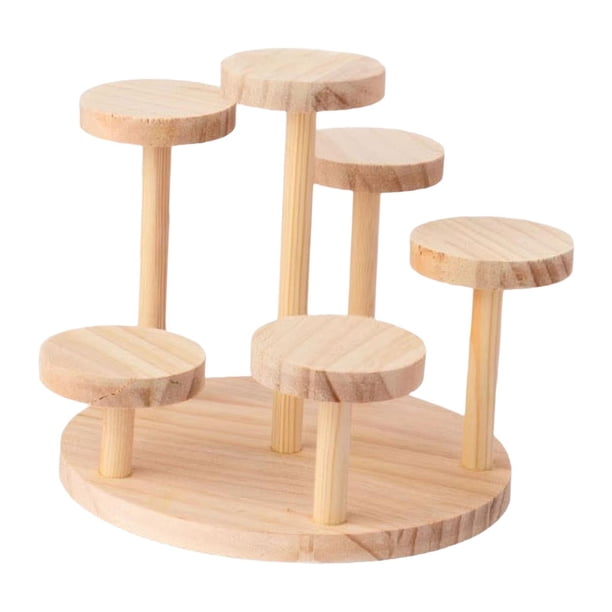 Estante de exhibición de madera de múltiples capas, resistente, para decoración de fiestas, práctico estante para 225 cm x 195 cm