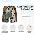 thumbnail image 5 of Lsque Mens Swim Trunks Abstract Dalmatian Art Pattern - Bathing Suit Compression Liner - Beach Swim Shorts Swimwear - (S-3XL) - Stretch Quick Dry -3X-Large, 5 of 9