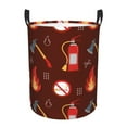 thumbnail image 6 of Lsque Fire Extinguisher pattern Laundry Hamper Basket, Tall Woven Rope Hamper Basket for Clothes, Lightweight Storage Basket, Collapsible Waterproof-Small, 6 of 8
