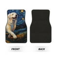 thumbnail image 2 of Zufioo Vintage Starry Sky Labrador A Print Car Floor Mats Four-piece Set, Car Interior Accessories - Corrosion-resistant, Non-Slip, Suitable for Cars, Trucks, Vans, 2 of 7