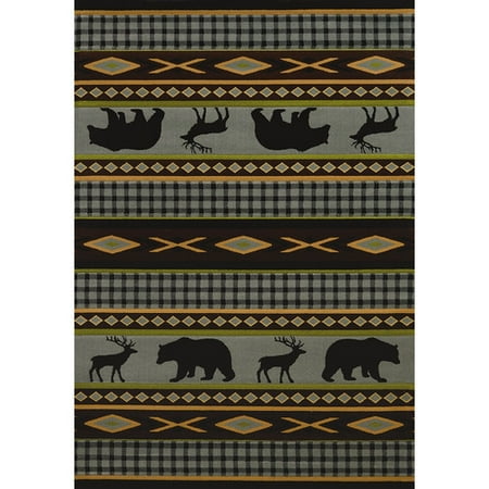 - Millwood Pines Johnson Gray/Black Area Rug