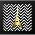 thumbnail image 2 of Matic,Jelena 20x20 Black Modern Framed Museum Art Print Titled - Eiffel Chevron Black White, 2 of 5