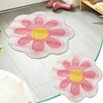 thumbnail image 2 of Bath Mat, Shower Mat - Loetky Floral Bathroom Rug, Soft Non-Slip for Bathtub and Toilet Floor Protection - Pink, 2 of 9